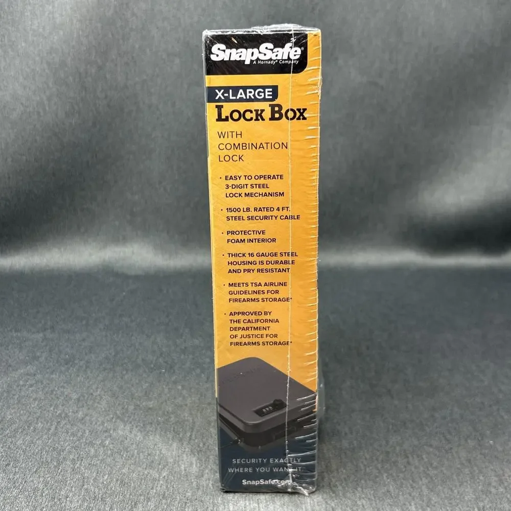 NEW SEALED 75240 Hornady Snapsafe Lock Box w/Combination Lock XLarge Thick Steel